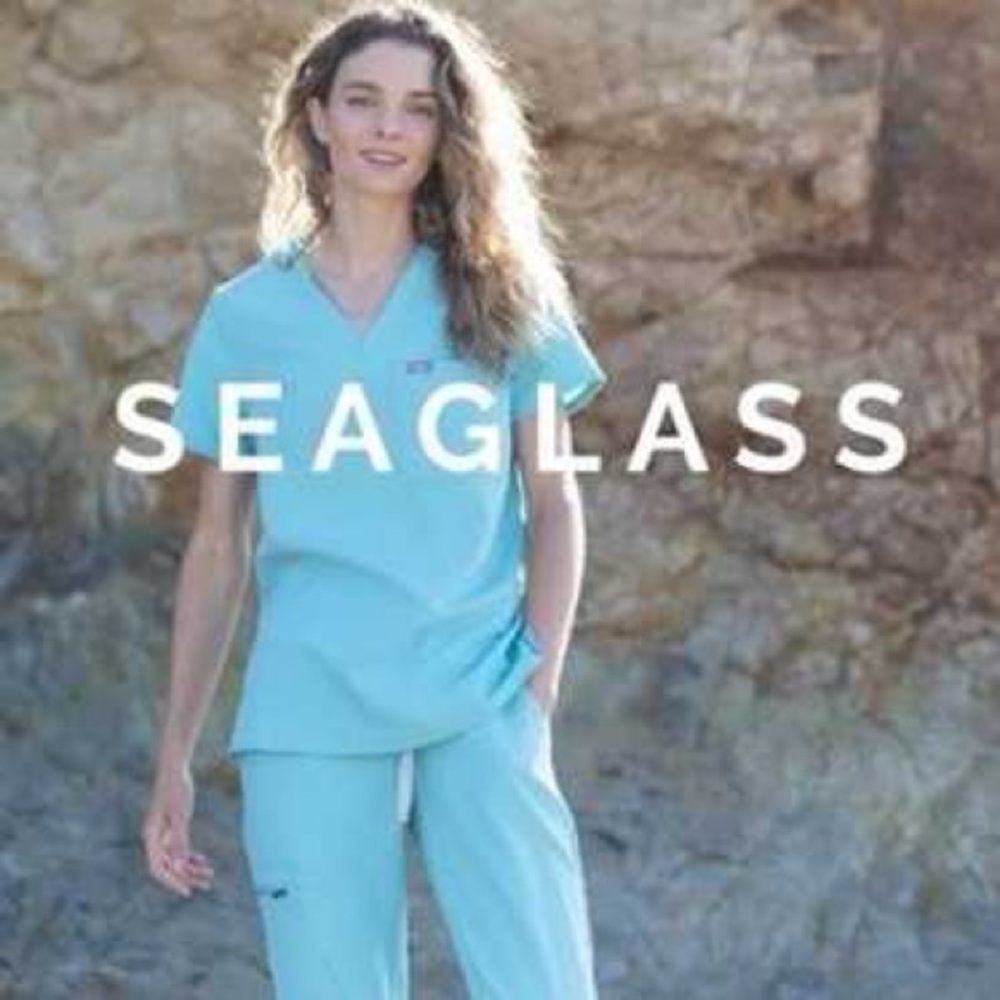 Figs Women's Scrub Set in Seaglass Blue